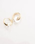 & Other Stories double hoop earrings in silver and gold