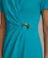 ფოტო #3 პროდუქტის Women's Ruched O-Ring Sheath Dress