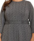 Фото #5 товара Plus Size Ponté-Knit 3/4-Sleeve Midi Dress