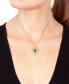 ფოტო #2 პროდუქტის EFFY® Sapphire (1/20 ct. t.w.) & Diamond (1/4 ct. t.w.) Evil Eye Heart 18" Pendant Necklace in 14k Gold
