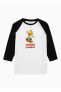 Siyah - Beyaz Erkek T-Shirt VN00086RYB21 HARIBO RAGLAN