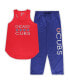 Фото #1 товара Пижама женская Concepts Sport Chicago Cubs Красная, Королевская - комплект на топ и штаны "Meter" (размер плюс)