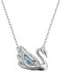 Фото #3 товара Swarovski silver-Tone Cubic Zirconia Swan Pendant Necklace, 14-7/8" + 2" extender