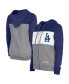 ფოტო #1 პროდუქტის Women's Royal Los Angeles Dodgers Color Block Full-Zip Hoodie Jacket