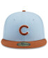 Фото #4 товара Men's Light Blue/Brown Chicago Cubs Spring Color Basic Two-Tone 59Fifty Fitted Hat