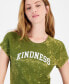 ფოტო #3 პროდუქტის Juniors' Kindness Cotton Graphic T-Shirt