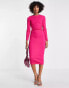 Фото #3 товара Envii long sleeve fitted dress side cut outs in pink