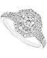 Фото #1 товара Diamond Hexagon Halo Engagement Ring (1 ct. t.w.) in 14k White Gold