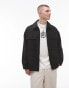 Topman double faced shacket in black