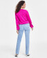 Women's High-Rise Straight-Leg Denim Jeans, Created for Macy's Синий, 4 - фото #6