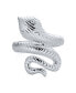 ფოტო #1 პროდუქტის Boho Fashion Statement Retro Garden Animal Pet Reptile Wrap Coil Serpent Snake Ring Band Women .925 Sterling Silver