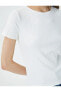 Фото #9 товара 4sak50016ek 000 Beyaz Kadın Jersey Kısa Kollu T-shirt