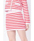 Фото #2 товара Women's Knit Striped Mini Skirt