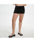 Women's Solid Hot Short With Ombre Hotfix