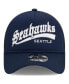 ფოტო #1 პროდუქტის Men's College Navy Seattle Seahawks Caliber Trucker 9FORTY Adjustable Hat