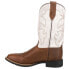 Фото #3 товара Roper Monterey Embroidered Square Toe Cowboy Womens Brown, White Casual Boots 0