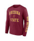Men's Maroon Arizona State Sun Devils Distressed Arch Over Logo Long Sleeve T-shirt