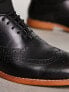 Office meanest brogues in black leather