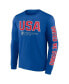 Men's Royal Team USA Strive For Gold Long Sleeve T-shirt Синий, S - фото #2