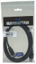 Фото #4 товара Manhattan USB-A to USB-A Cable - 1.8m - Male to Male - Black - 480 Mbps (USB 2.0) - Equivalent to USB2AA2M (except 20cm shorter) - Hi-Speed USB - Lifetime Warranty - Polybag - 1.8 m - USB A - USB A - USB 2.0 - Male/Male - Black