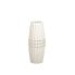 Vase Romimex White Silver Ceramic 10 x 25 x 10 cm