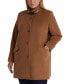 ფოტო #1 პროდუქტის Women's Plus Size Buckle-Collar Coat