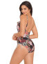 Фото #4 товара Skinny Dippers 300747 Jellyroll Rosalina Neckline One Piece Swimsuit Size Small
