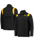 ფოტო #2 პროდუქტის Men's Black Iowa Hawkeyes 2021 Team Coach Quarter-Zip Jacket