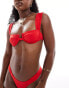 Free Society underwire bikini top in red