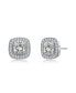 ფოტო #1 პროდუქტის White Gold Plated Cubic Zirconia Stud Earrings