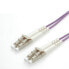 ROLINE Fibre Optic Jumper Cable - 50/125 µm - LC/LC - OM4 - purple 2 m - 2 m - OM4 - LC - LC