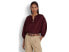Фото #1 товара Топ с рукавами блузон Ralph Lauren Shantung Vintage Burgundy для женщин