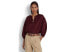 Фото #1 товара LAUREN Ralph Lauren Shantung Blouson-Sleeve Blouse Vintage Burgundy Sz S 305062