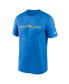 Men's Powder Blue Los Angeles Chargers Horizontal Lockup Legend T-shirt