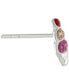 ფოტო #3 პროდუქტის Cubic Zirconia Sundae Stud Earrings in Sterling Silver, Created for Macy's