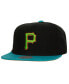 Фото #1 товара Men's Black, Teal Pittsburgh Pirates Citrus Cooler Snapback Hat