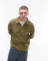 Фото #4 товара Selected Homme borg half zip polo shirt in green