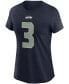 ფოტო #2 პროდუქტის Women's Russell Wilson College Navy Seattle Seahawks Name Number T-shirt