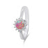 Beautiful silver ring with opal and zircons RI056WP
