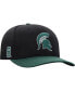 Фото #2 товара Men's Black, Green Michigan State Spartans Two-Tone Reflex Hybrid Tech Flex Hat