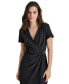 ფოტო #4 პროდუქტის Women's Surplice-Neck Embellished Scuba Dress