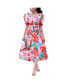 Фото #1 товара Marisa Watermelon Smocked Midi Dress