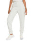 ფოტო #6 პროდუქტის Women's Embroidered-Logo High-Waist Fleece Sweatpant Jogger