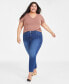 Фото #1 товара Trendy Plus Size High-Rise Skinny Jeans, Regular and Short Lengths, Created for Macy's