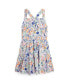 Big Girls Tropical-Print Linen-Cotton Dress