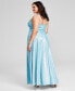 Фото #2 товара Trendy Plus Size Glittery Cowlneck Corset Gown