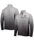 Men's Silver and Black Las Vegas Raiders Gradient Raglan Quarter-Zip Jacket