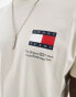 Tommy Jeans slim essential flag t-shirt in beige