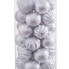 Christmas Baubles Silver Plastic 6 x 6 x 6 cm (30 Units)