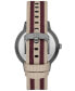 ფოტო #3 პროდუქტის Men's Cayde Three Hand Brown and Red Pro-Planet Textile Watch 42mm